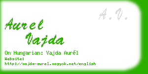 aurel vajda business card