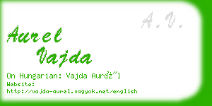 aurel vajda business card